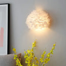 GobekUsa Feather Wall Sconce: Stylish and Simplistic Single-Bulb Light for Girls Bedroom
