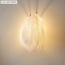 GobekUsa Feather Wall Sconce: Stylish and Simplistic Single-Bulb Light for Girls Bedroom