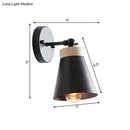 GobekUsa Modern Bedside Sconce with Adjustable Metallic Shade - Black/White Finish Wall Lamp