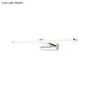GobekUsa Elongated Acrylic Vanity Lighting 16"/17"/23" LED Wall Light Sconce for Bathroom – White Finish, Warm/White Light