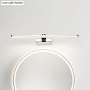 GobekUsa Elongated Acrylic Vanity Lighting 16"/17"/23" LED Wall Light Sconce for Bathroom – White Finish, Warm/White Light