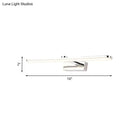 GobekUsa Elongated Acrylic Vanity Lighting 16"/17"/23" LED Wall Light Sconce for Bathroom – White Finish, Warm/White Light