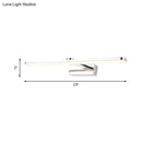 GobekUsa Elongated Acrylic Vanity Lighting 16"/17"/23" LED Wall Light Sconce for Bathroom – White Finish, Warm/White Light