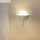 GobekUsa Modern White Flared Sconce Light Fixture with LED, Metallic Wall Mount Lamp