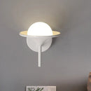 GobekUsa Modern White Flared Sconce Light Fixture with LED, Metallic Wall Mount Lamp