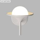 GobekUsa Modern White Flared Sconce Light Fixture with LED, Metallic Wall Mount Lamp