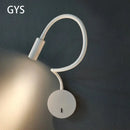 GobekUsa 3W LED Wall Spot Light with On/Off Switch, Flexible Desk Reading Lamp