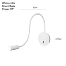 GobekUsa 3W LED Wall Spot Light with On/Off Switch, Flexible Desk Reading Lamp