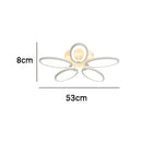 GobekUsa 5-Light Acrylic LED Ceiling Chandelier for Modern Living Room Bedroom
