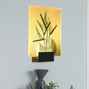 GobekUsa Modern White Wall Mounted Lamp with Corner LED Mural Lighting and Patterned Acrylic Shade – Flower/Bird Design