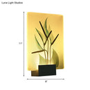 GobekUsa Modern White Wall Mounted Lamp with Corner LED Mural Lighting and Patterned Acrylic Shade – Flower/Bird Design