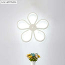 GobekUsa Modern Acrylic Flower Wall Mounted LED Sconce Light in Warm/White for Dining Room