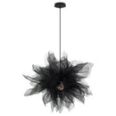 GobekUsa Gauze Flower Chandeliers: Modern Nordic Mesh Pendant Light for Bedroom, Living, Children's Room