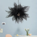 GobekUsa Gauze Flower Chandeliers: Modern Nordic Mesh Pendant Light for Bedroom, Living, Children's Room
