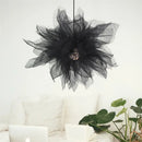 GobekUsa Gauze Flower Chandeliers: Modern Nordic Mesh Pendant Light for Bedroom, Living, Children's Room