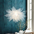 GobekUsa Gauze Flower Chandeliers: Modern Nordic Mesh Pendant Light for Bedroom, Living, Children's Room