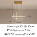 GobekUsa Geometric Aluminum Pendant Light for Living Bedroom Restaurant Kitchen - Modern Art Luminaire