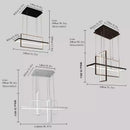 GobekUsa Geometric Aluminum Pendant Light for Living Bedroom Restaurant Kitchen - Modern Art Luminaire