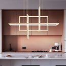 GobekUsa Geometric Aluminum Pendant Light for Living Bedroom Restaurant Kitchen - Modern Art Luminaire