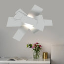 GobekUsa Metallic Nordic Wall Sconce with Stacked Surface and White Bulb Fixture