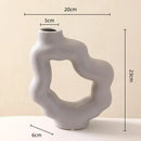 GobekUsa Geometric Ceramic Flower Vase for Stylish Home Decor & Flower Arrangement