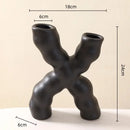 GobekUsa Geometric Ceramic Flower Vase for Stylish Home Decor & Flower Arrangement