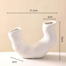GobekUsa Geometric Ceramic Flower Vase for Stylish Home Decor & Flower Arrangement