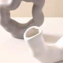 GobekUsa Geometric Ceramic Flower Vase for Stylish Home Decor & Flower Arrangement