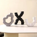 GobekUsa Geometric Ceramic Flower Vase for Stylish Home Decor & Flower Arrangement