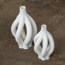 GobekUsa Geometric Ceramic Hollow Vases Spiral Pipe Floral Arrangement Home Decor Figurines