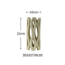 GobekUsa Geometric Ceramic Hollow Vases Spiral Pipe Floral Arrangement Home Decor Figurines