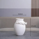 GobekUsa Geometric Chain Porcelain Vase - Stylish Room Decor & Flower Vase