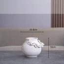 GobekUsa Geometric Chain Porcelain Vase - Stylish Room Decor & Flower Vase