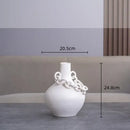 GobekUsa Geometric Chain Porcelain Vase - Stylish Room Decor & Flower Vase