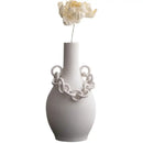 GobekUsa Geometric Chain Porcelain Vase - Stylish Room Decor & Flower Vase