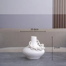 GobekUsa Geometric Chain Porcelain Vase - Stylish Room Decor & Flower Vase