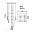 GobekUsa Crystal Ceiling Chandelier Modern Living Room Lighting Fixture Loft Staircase Lustre