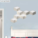 GobekUsa Nordic Style LED Wall Lamp - White Geometric Design Light Fixture for Living Room