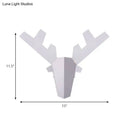 GobekUsa Modern Nordic Antler Sconce Light, Grey/Pink Metal Wall Mount Fixture, 11"/15" Wide