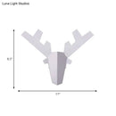 GobekUsa Modern Nordic Antler Sconce Light, Grey/Pink Metal Wall Mount Fixture, 11"/15" Wide