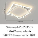 GobekUsa Geometric Square LED Ceiling Light with Remote Control for Study Living Room Bedroom