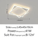 GobekUsa Geometric Square LED Ceiling Light with Remote Control for Study Living Room Bedroom