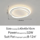 GobekUsa Geometric Square LED Ceiling Light with Remote Control for Study Living Room Bedroom