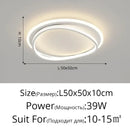 GobekUsa Geometric Square LED Ceiling Light with Remote Control for Study Living Room Bedroom