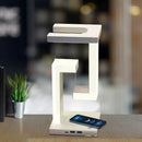 Modern white geometric wireless charger desk lamp bedroom light by Decorbites