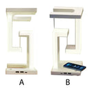 Modern white geometric wireless charger desk lamp bedroom light by Decorbites