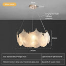GobekUsa Glass Chandelier LED Circle Pendant Lights for Modern Luxury Living & Dining Decor