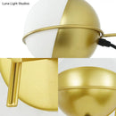 GobekUsa Modern White Glass Globe Wall Sconce with Golden Mount
