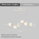 GobekUsa French White Pendant Chandelier Light Set with E27 Bulb for Elegant Décor