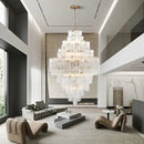 GobekUsa Big White Glass Ceiling Pendant Lights for Home Decor Hanging Lamp
